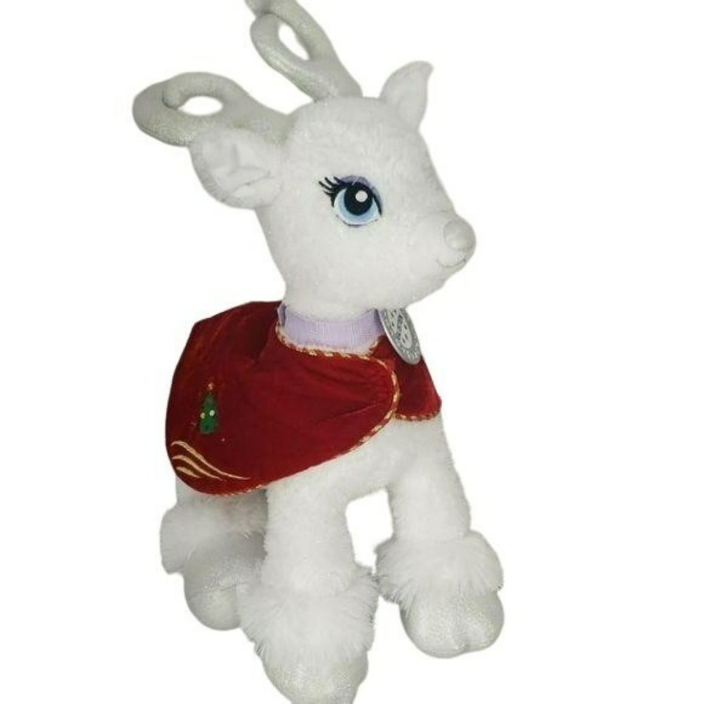 Build a Bear Christmas Reindeer Glisten White Deer Musical With Star Wars Music